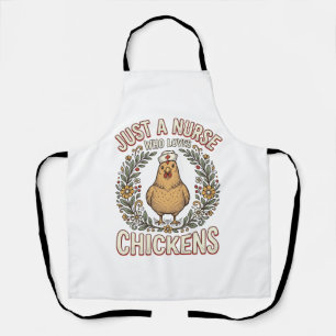 Nurse Who Loves Chickens Vintage Shirt Design_1 Apron
