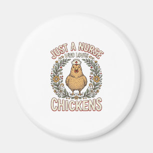Nurse Who Loves Chickens Vintage Shirt Design_1 Magnet