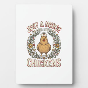 Nurse Who Loves Chickens Vintage Shirt Design_1 Plaque