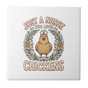 Nurse Who Loves Chickens Vintage Shirt Design_1 Tile