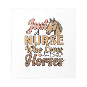 Nurse Who Loves Horses Vintage Engraving Shirt Des Notepad