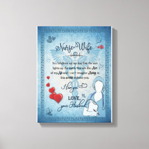 Nurse Wife Gift Letter To Wife From Husband Canvas Print