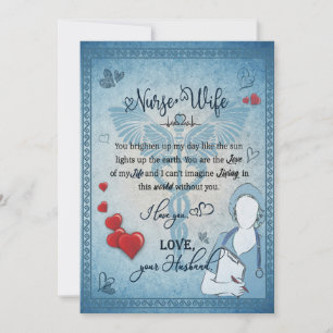 Nurse Wife Gift   Letter To Wife From Husband Holiday Card