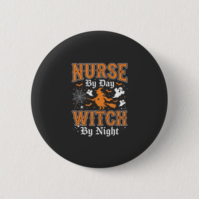 Nurse Witch Halloween Design (2) 6 Cm Round Badge (Front)
