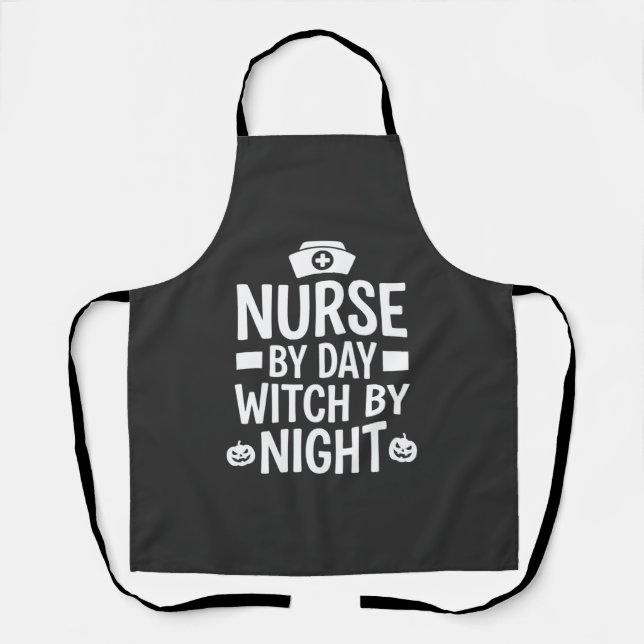 Nurse Witch Halloween Vector Design_1 Apron (Front)
