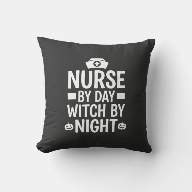 Nurse Witch Halloween Vector Design_1 Cushion (Front)