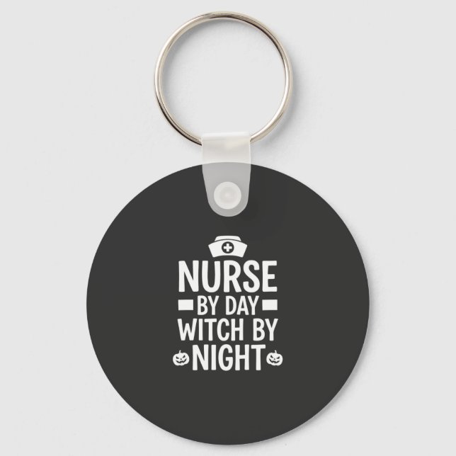 Nurse Witch Halloween Vector Design_1 Key Ring (Front)