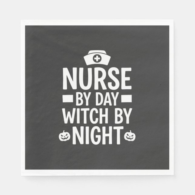 Nurse Witch Halloween Vector Design_1 Napkin (Front)
