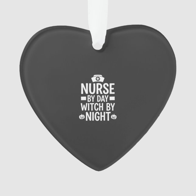 Nurse Witch Halloween Vector Design_1 Ornament (Front)