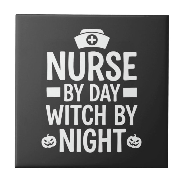 Nurse Witch Halloween Vector Design_1 Tile (Front)