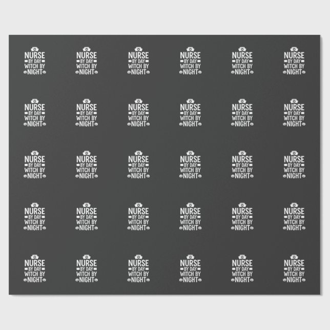 Nurse Witch Halloween Vector Design_1 Wrapping Paper (Flat)
