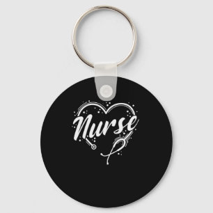 nurse with a stethoscope key ring