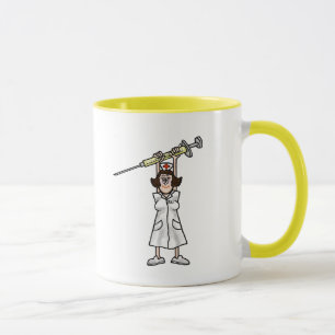 Nurse With Big Syringe Mug  Personalise Name