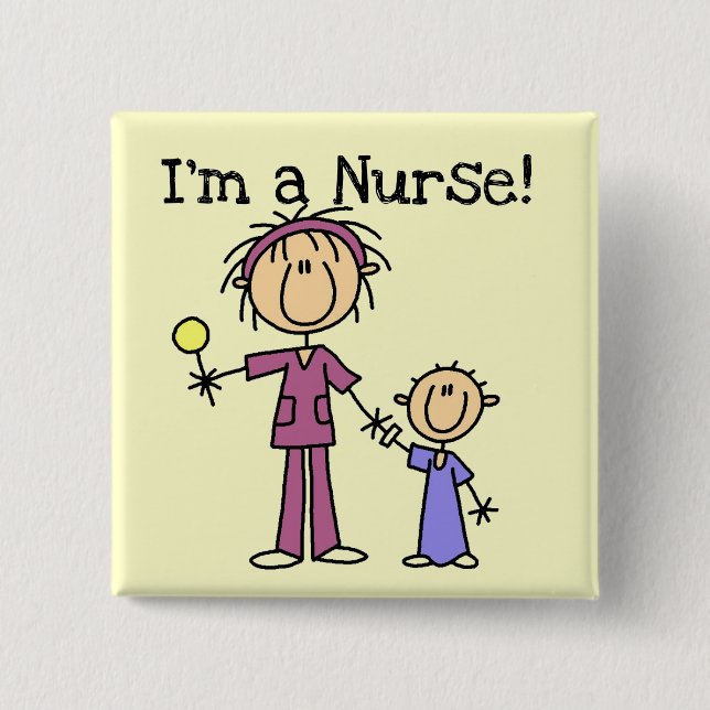 Nurse With Child T-shirts and Gifts 15 Cm Square Badge (Front)