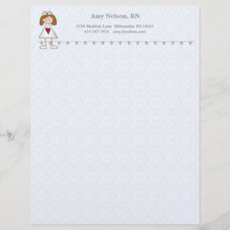 Nurse With Heart Custom Personalised Letterhead