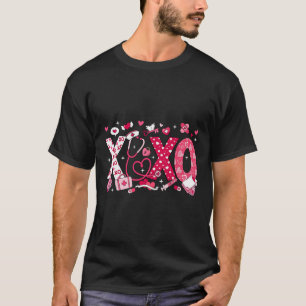 Nurse Xoxo Stethoscope Valentine Rn Pct Cna Nurse T-Shirt