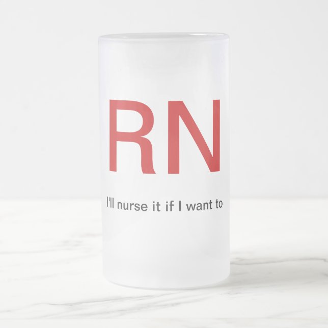 Nurse your beer frosted glass beer mug (Center)