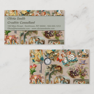  Nursery Alice Colourful 1800s Classic Wonderland  Business Card
