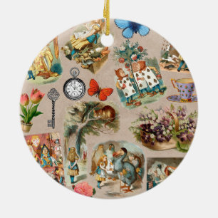  Nursery Alice Colourful 1800s Classic Wonderland  Ceramic Tree Decoration