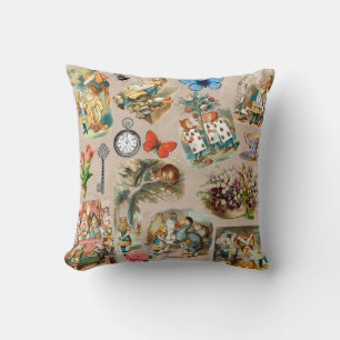 Nursery Alice Colourful 1800s Classic Wonderland Cushion