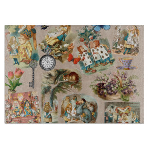 Nursery Alice Colourful 1800s Classic Wonderland Cutting Board