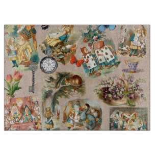  Nursery Alice Colourful 1800s Classic Wonderland  Cutting Board