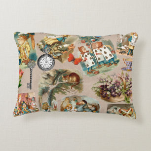  Nursery Alice Colourful 1800s Classic Wonderland  Decorative Cushion