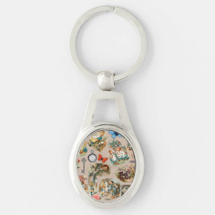  Nursery Alice Colourful 1800s Classic Wonderland  Key Ring
