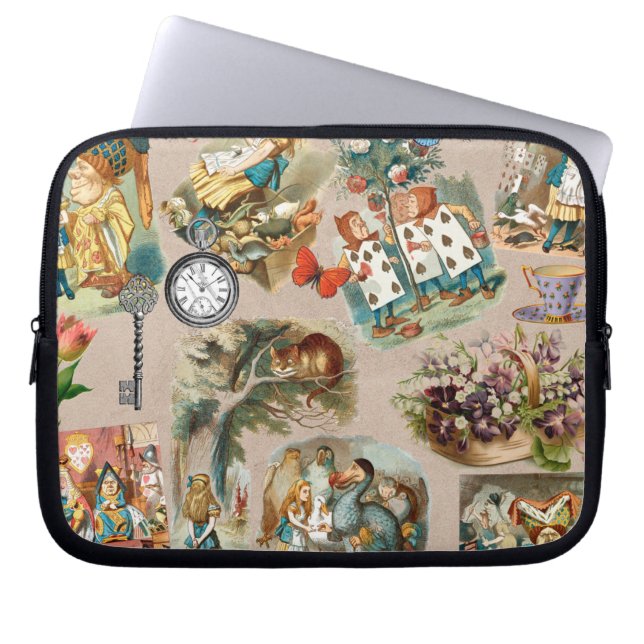  Nursery Alice Colourful 1800s Classic Wonderland  Laptop Sleeve (Front)