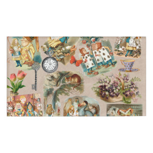 Nursery Alice Colourful 1800s Classic Wonderland Name Tag