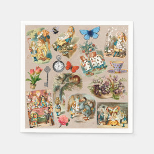  Nursery Alice Colourful 1800s Classic Wonderland  Napkin