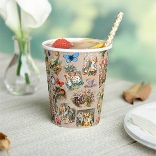  Nursery Alice Colourful 1800s Classic Wonderland  Paper Cups