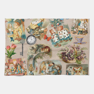 Nursery Alice Colourful 1800s Classic Wonderland Tea Towel