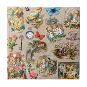  Nursery Alice Colourful 1800s Classic Wonderland  Tile
