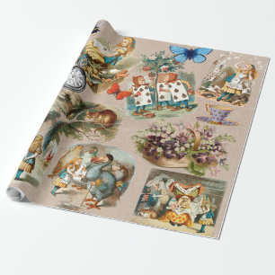  Nursery Alice Colourful 1800s Classic Wonderland  Wrapping Paper