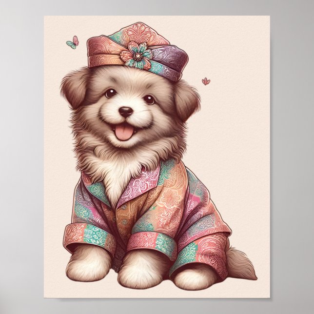 Nursery Art Nusantara / Heritage Baby Animal Poster (Front)