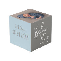 Nursery baby photo birth Date Blue grey