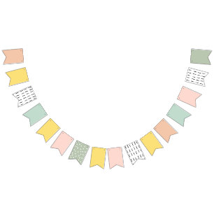 Nursery Baby Room Cute Colorful Cute pastel  Bunting