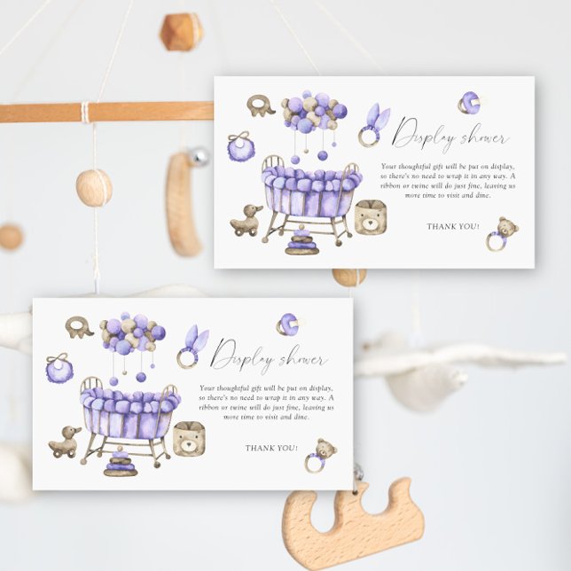 Nursery baby shower - display shower enclosure card (Creator Uploaded)