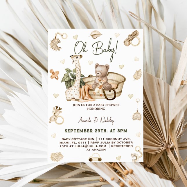 Nursery Boho Neutral Baby Shower Invitation (Creator Uploaded)