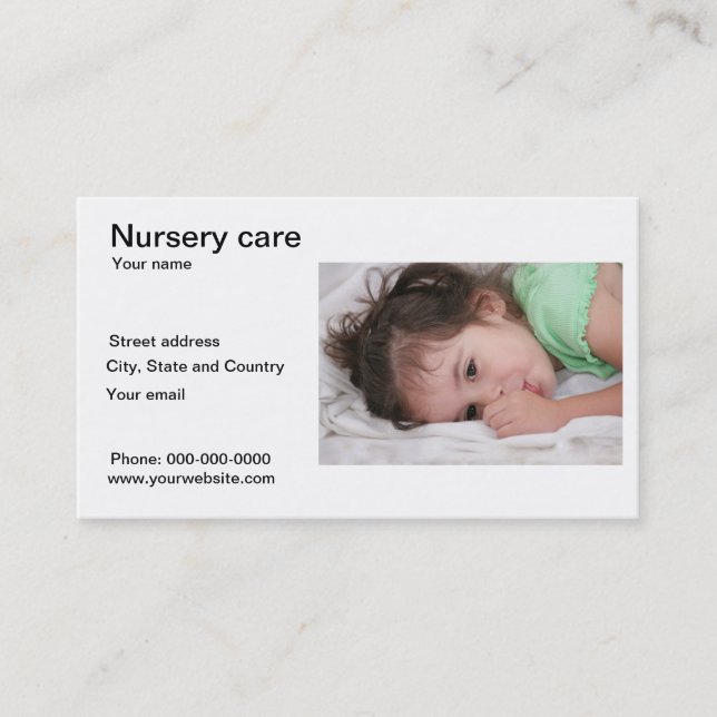 Nursery care business card (Front)
