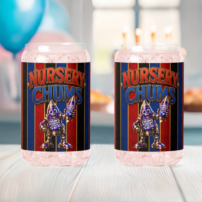 Nursery chums/kitchen/party accessories/blueberry can glass (Insitu (Baby Shower))