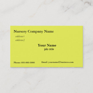 Nursery company business cards
