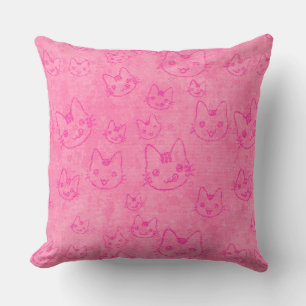 Nursery Decor cute little kitties Pattern In Pink Cushion