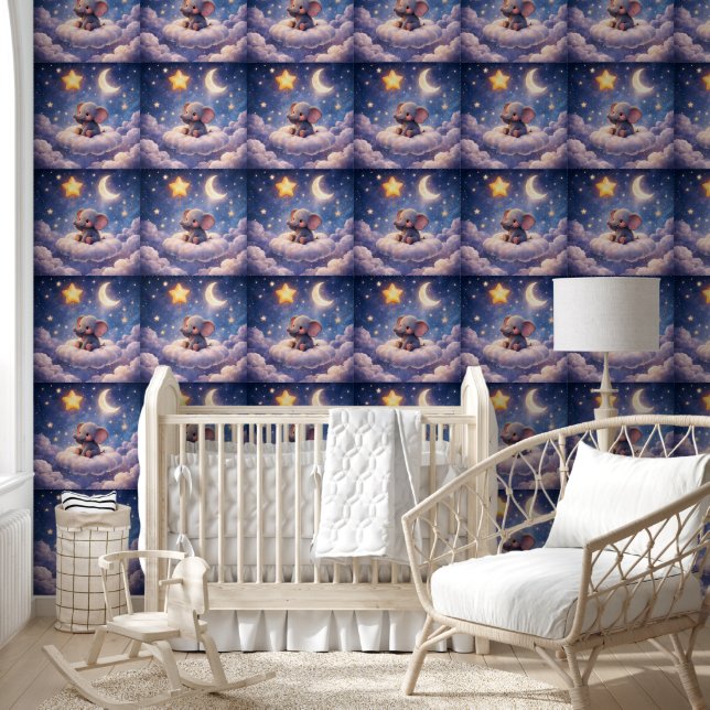 Nursery elephant wallpaper (Kids)