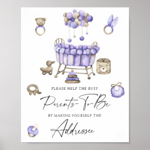 Nursery - Help the Busy Parents-to-Be Addressee Poster