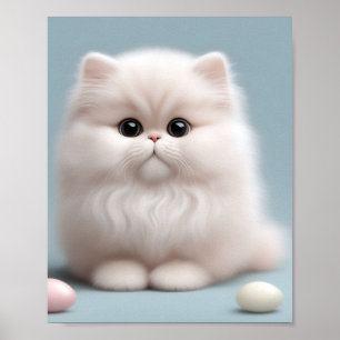 Nursery Persian Cat Kitten Poster