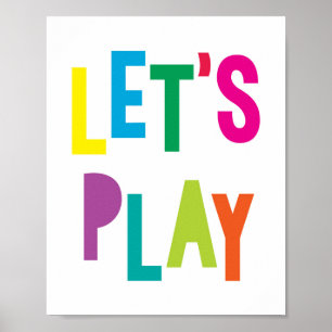 Nursery Playroom Decor Art Print Colourful Poster
