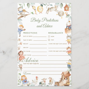 Nursery Rhyme Baby Predictions and Advice Activity