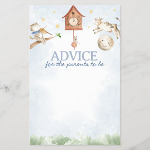 Nursery Rhyme Baby Shower Advice For Parents Flyer